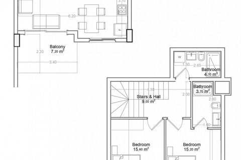 Пентхаус в Yekta Green Life Gazipasa Residence 2+1, Газипаша, Анталья, Турция №160798