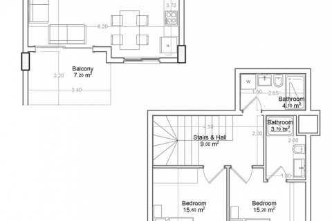 پنت هاس در در Yekta Green Life Gazipasa Residence Gazipasa ، ترکیه 2 خوابه ، 109.8 متر مربع.  شماره 160793