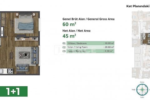 2+1 Leilighet  i Istanbul, Tyrkia Nr. 191605 - 12