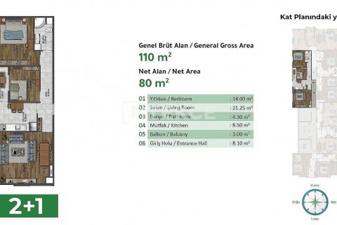 2+1 Leilighet  i Istanbul, Tyrkia Nr. 191605 - 13