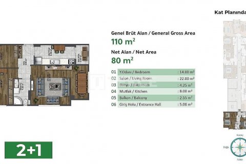 Продажа квартиры  в Стамбуле, Турция 3+1, 148м2, №191606 – фото 16