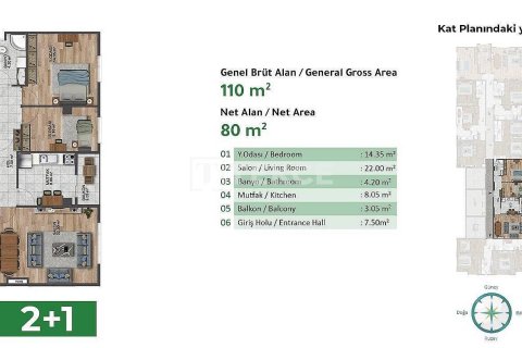 Продажа квартиры  в Стамбуле, Турция 3+1, 148м2, №191606 – фото 17