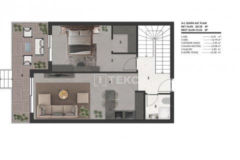 Продажа квартиры в Аксу, Анталье, Турция 1+1, 53м2, №193312 – фото 7