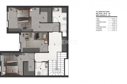 Продажа квартиры в Аксу, Анталье, Турция 1+1, 53м2, №193312 – фото 9