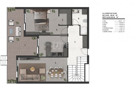 Продажа квартиры в Аксу, Анталье, Турция 1+1, 53м2, №193312 – фото 10