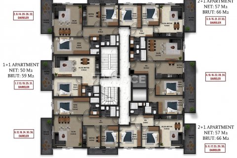 Продажа квартиры в Аланье, Анталье, Турция 1+1, 59м2, №165962 – фото 5