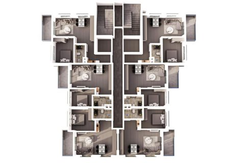 Продажа квартиры  в Аланье, Анталье, Турция 2 комн., 46м2, №186262 – фото 19