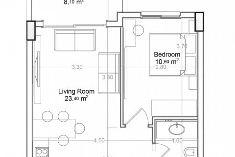 آپارتمان در در Yekta Green Life Gazipasa Residence Gazipasa ، ترکیه 1 خوابه ، 52 متر مربع.  شماره 160806