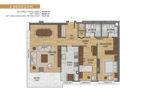 Продажа квартиры в Стамбуле, Турция 4 комн., 189м2, №186099 – фото 18