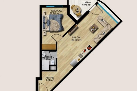 Продажа квартиры  в Мерсине, Турция 2 комн., 64м2, №185988 – фото 28