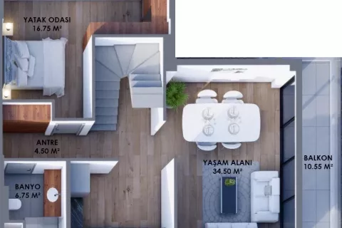 Продажа квартиры  в Аксу, Анталье, Турция 2+1, 113.6м2, №183110 – фото 6