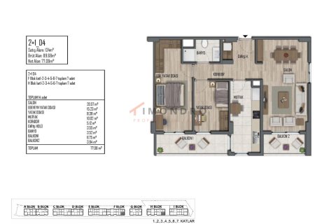 1+1 Leilighet  i Kepez, Antalya, Tyrkia Nr. 161488 - 9