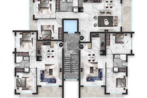 2+1 Lejlighed i Uzun 35 City, Famagusta,  Nr. 188176 - 2
