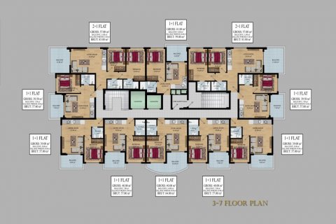 Leilighet  i Alanya, Antalya, Tyrkia Nr. 186266 - 10