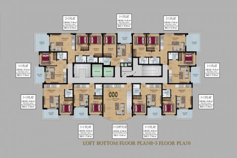 Leilighet  i Alanya, Antalya, Tyrkia Nr. 186266 - 15