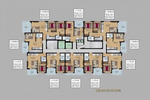 Leilighet  i Alanya, Antalya, Tyrkia Nr. 186266 - 12