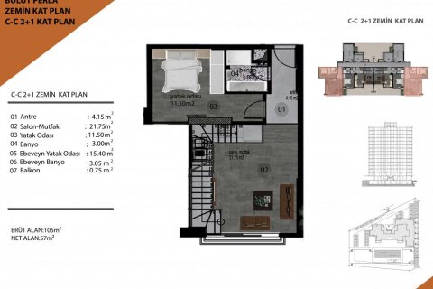 Продажа квартиры  в Мерсине, Турция 3 комн., 73м2, №186474 – фото 16
