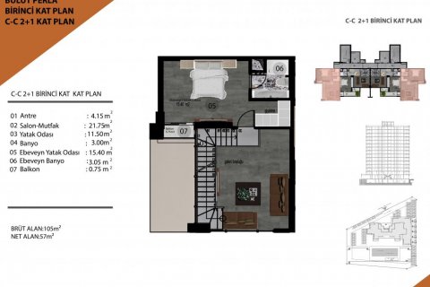 Продажа квартиры  в Мерсине, Турция 3 комн., 73м2, №186474 – фото 14