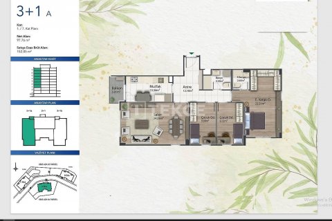 Продажа квартиры  в Стамбуле, Турция 2+1, 119м2, №192717 – фото 23