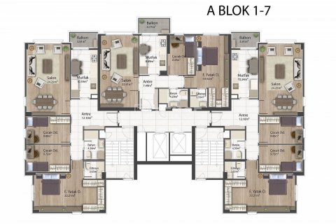 Продажа квартиры  в Стамбуле, Турция 2+1, 119м2, №192717 – фото 21