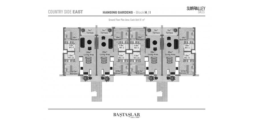 Daire Hanging Gardens Village 2+1, №188775