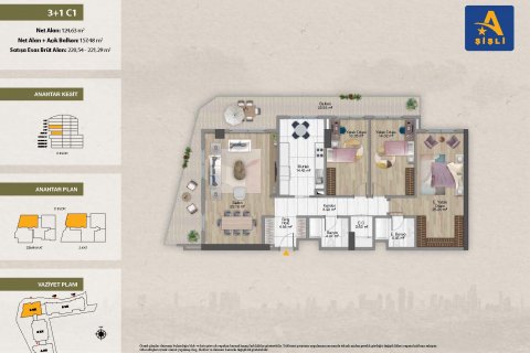 3+1 Lejlighed i Avrupa Konutlari Şişli, Sisli, Istanbul, Tyrkiet Nr. 188096 - 2