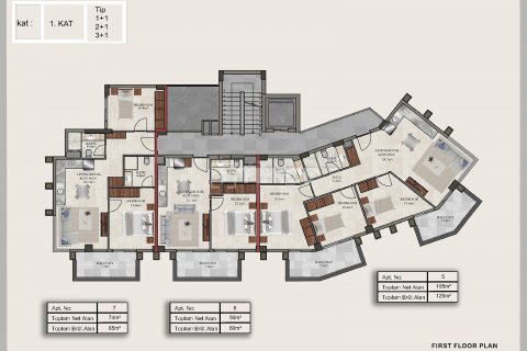 Продажа квартиры  в Аланье, Анталье, Турция 2+1, 85м2, №191466 – фото 18