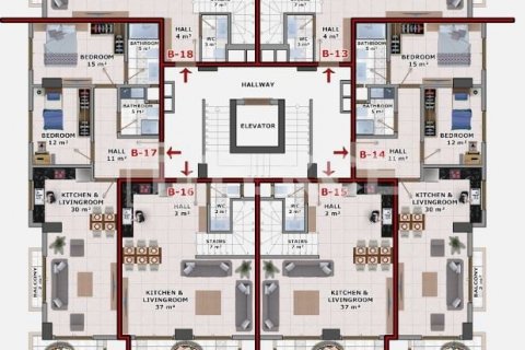 Apartment for sale in Alanya, Antalya, Turkey, 1 bedroom, 80m2, No. 187034 – photo 15