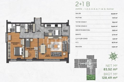 1+1 Lägenhet  i istanbul, Turkiet Nr. 168362 - 19