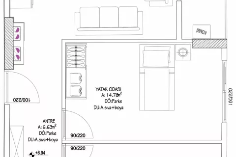 2+1 Lägenhet  i Aksu, Antalya, Turkiet Nr. 189488 - 18