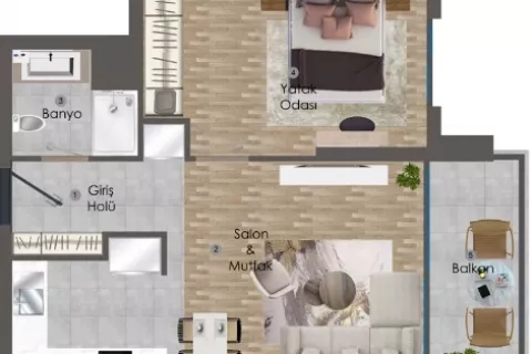 1+1 Lägenhet i Mugla, Turkiet Nr. 183241 - 27