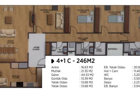 Продажа квартиры в Стамбуле, Турция 4 комн., 92м2, №186365 – фото 26