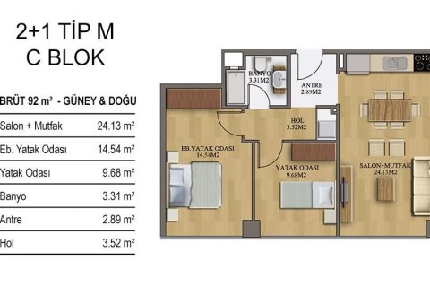 Продажа квартиры в Стамбуле, Турция 4 комн., 92м2, №186365 – фото 24