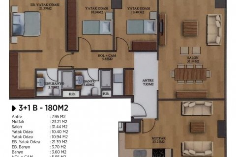 Продажа квартиры в Стамбуле, Турция 4 комн., 92м2, №186365 – фото 25