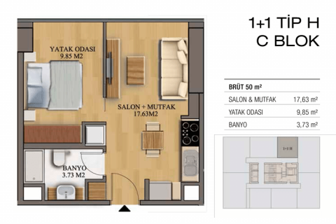 Продажа квартиры в Стамбуле, Турция 4 комн., 92м2, №186365 – фото 22