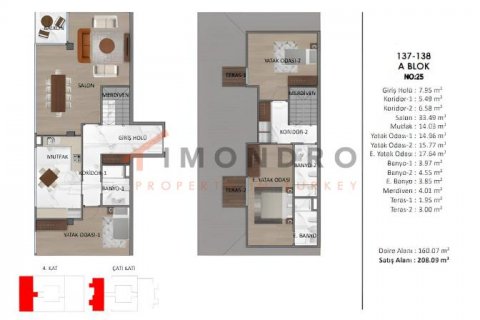 4+1 Lejlighed  i Üsküdar, Istanbul, Tyrkiet Nr. 206532 - 14