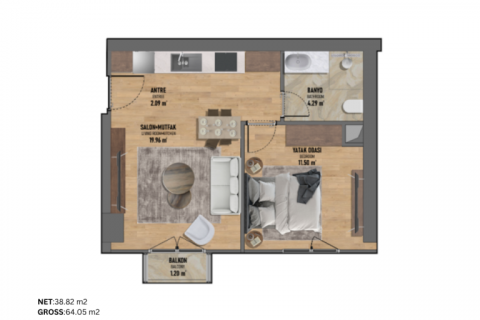 Продажа квартиры  в Стамбуле, Турция 4 комн., 150м2, №186402 – фото 15