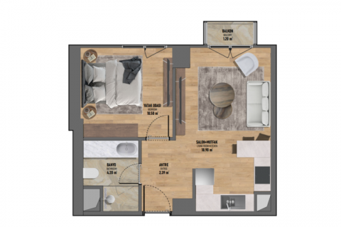 Продажа квартиры  в Стамбуле, Турция 4 комн., 150м2, №186402 – фото 16
