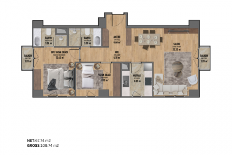 Wohnung  in Istanbul, Türkei Nr. 186401 - 25