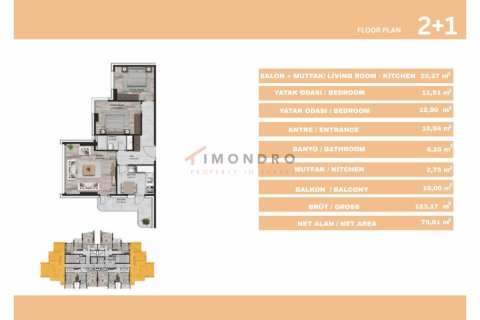 Продажа квартиры в Сарыере, Стамбуле, Турция 1+1, 88м2, №193355 – фото 17