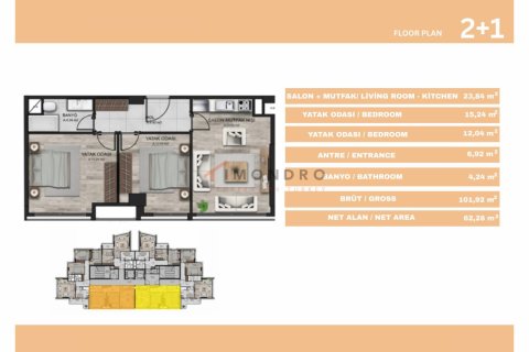Продажа квартиры в Сарыере, Стамбуле, Турция 1+1, 88м2, №193355 – фото 19