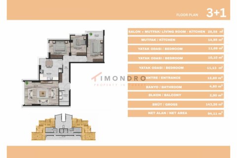 آپارتمان در Sariyer،  Istanbul ، ترکیه 3 خوابه ، 134 متر مربع.  شماره 193357 - 22