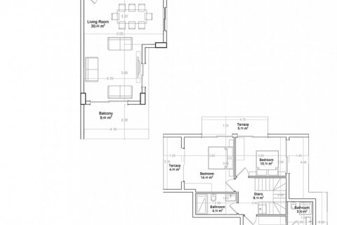 3+1 Takvåning i Yekta Green Life Gazipasa Residence, Gazipasa, Antalya, Turkiet Nr. 160739