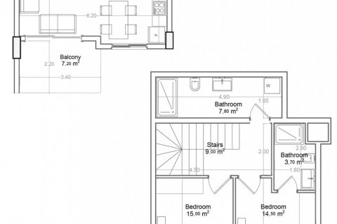 Пентхаус в Yekta Green Life Gazipasa Residence 2+1, Газипаша, Анталья, Турция №160741