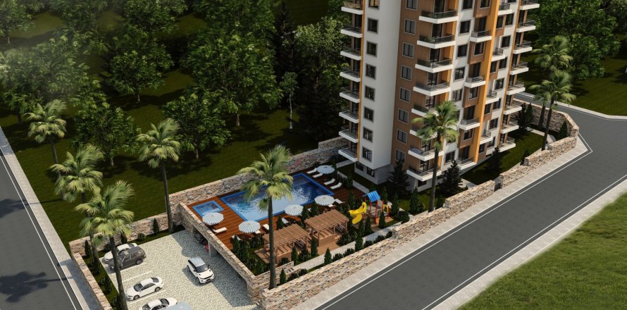 1+1 Lejlighed  i Alanya, Antalya, Tyrkiet Nr. 211482