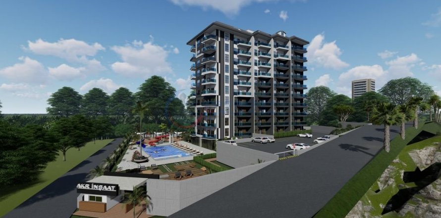 آپارتمان در  Alanya ، ترکیه 1 خوابه ، 49 متر مربع.  شماره 211485