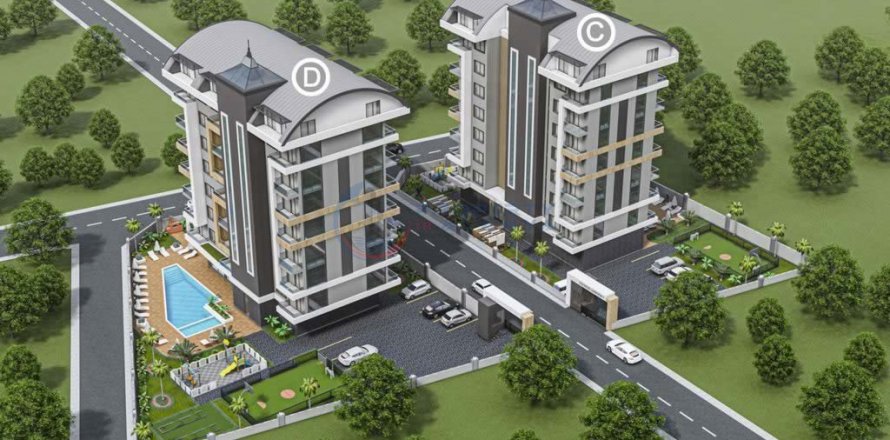 Daire  1+1  Alanya, Antalya, Türkiye №211483