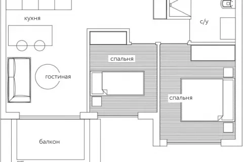 Продажа квартиры  в Аксу, Анталье, Турция 2+1, 70м2, №183096 – фото 27