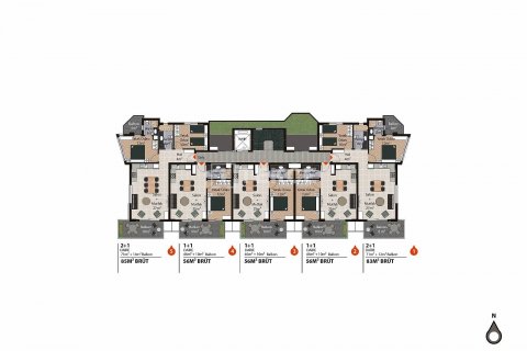 Apartment for sale  in Alanya, Antalya, Turkey, 1 bedroom, 56m2, No. 161857 – photo 23