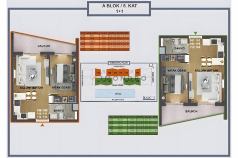 Продажа квартиры  в Кепезе, Анталье, Турция 1+1, 55м2, №193650 – фото 19